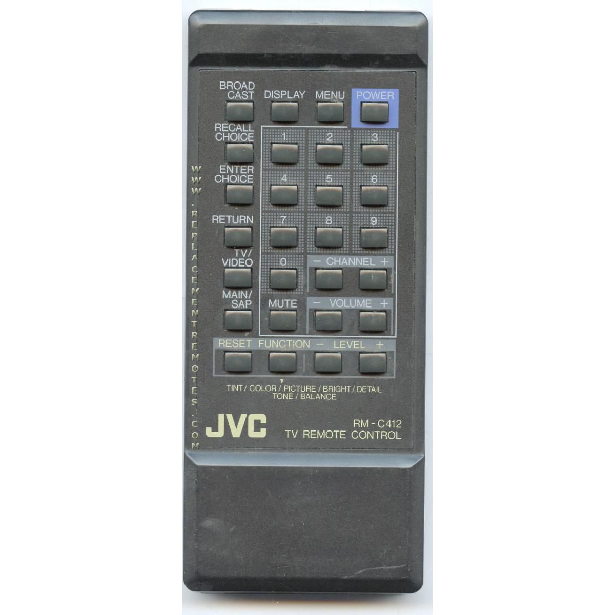 JVC RMC412 TV Remote Control