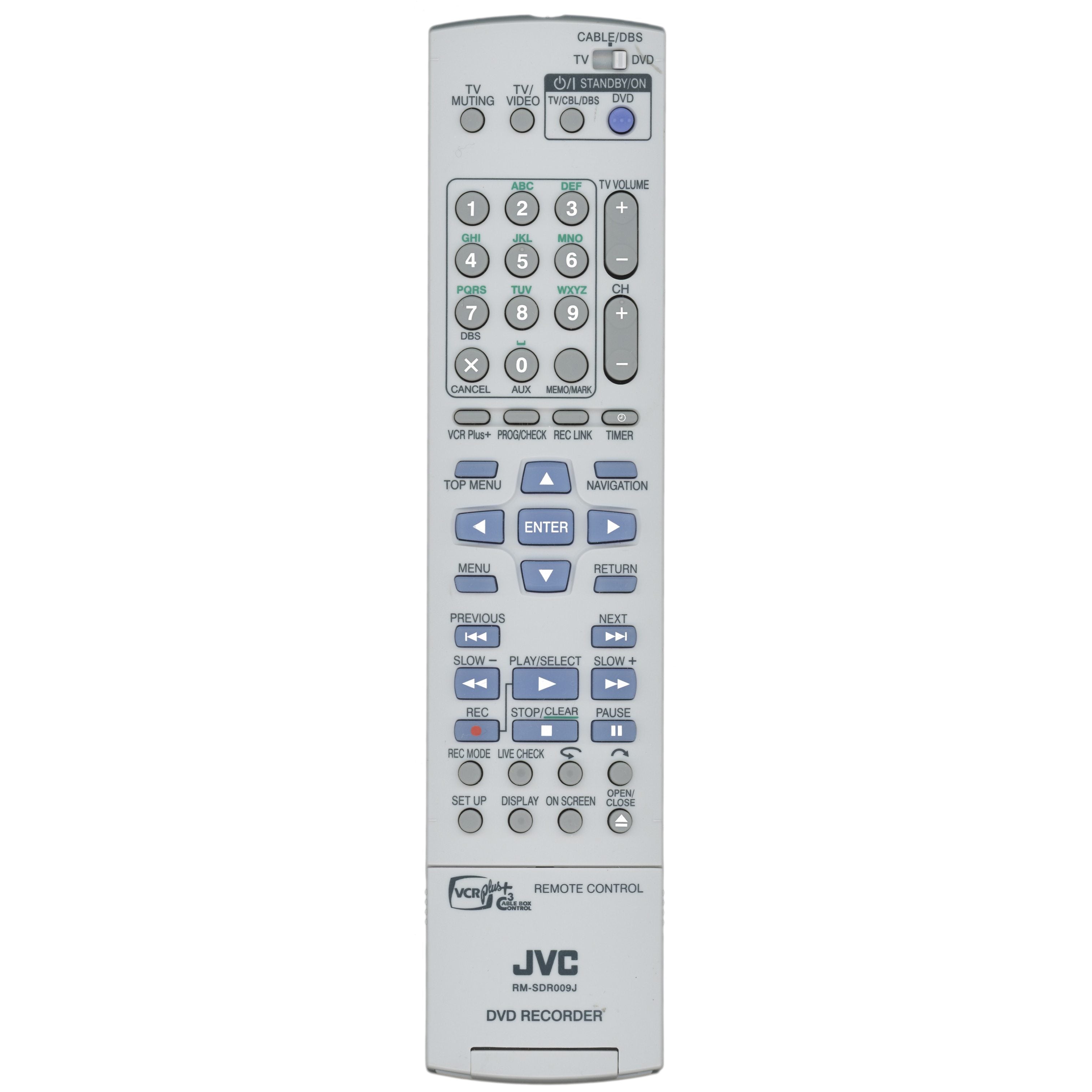 JVC RMSDR009J DVDR Remote Control