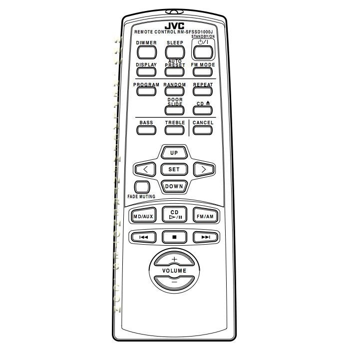 Télécommande audio JVC RMSFSSD1000S