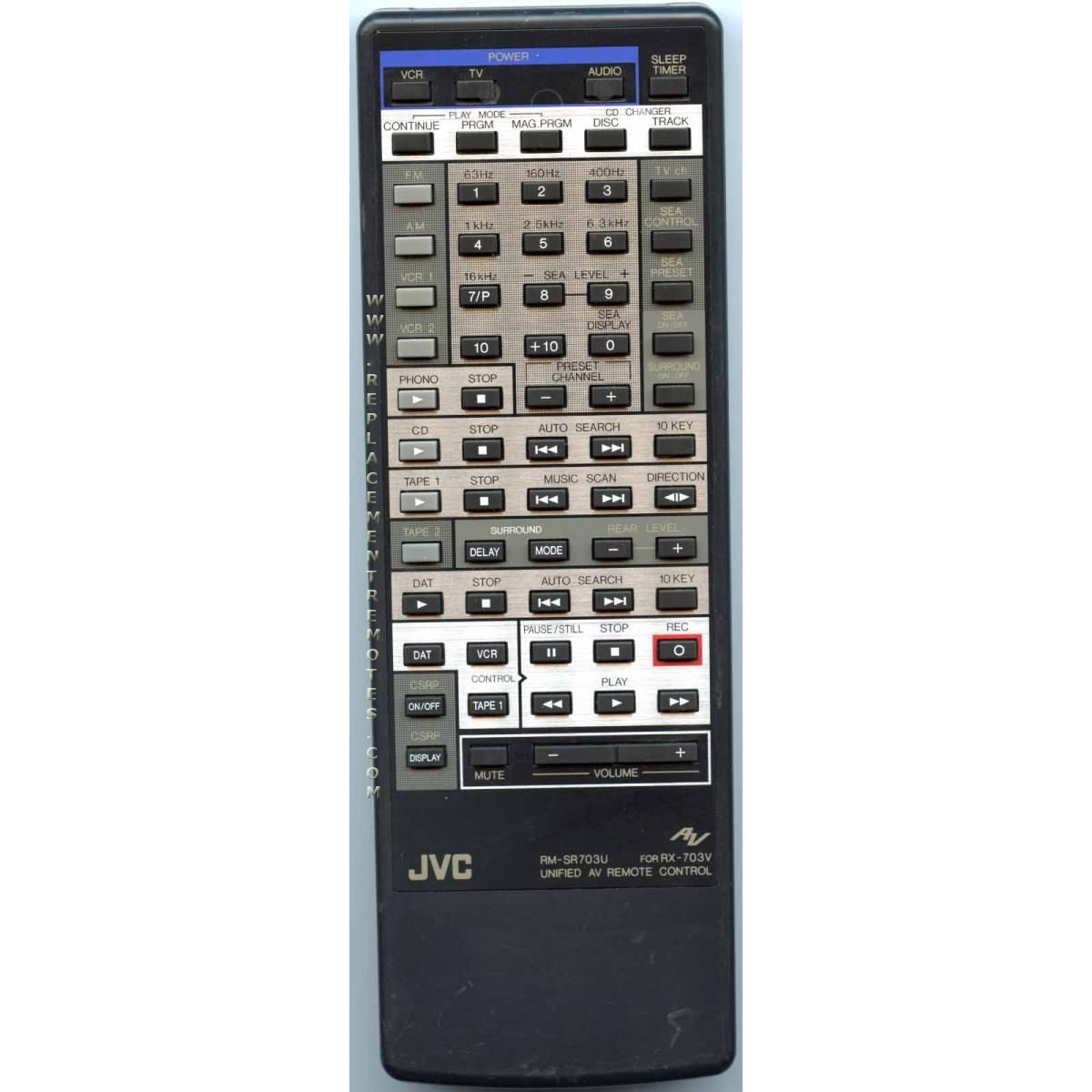 JVC RMSR703U Receiver Remote Control
