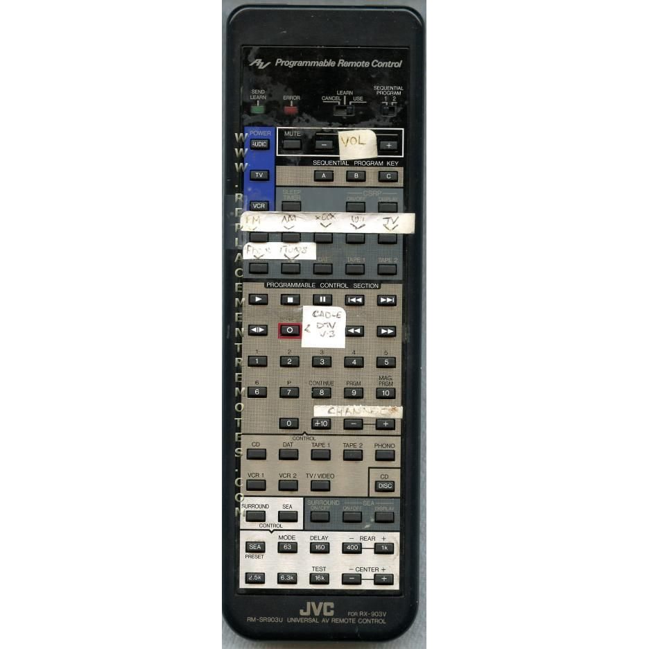 Control remoto del receptor JVC RMSR903U