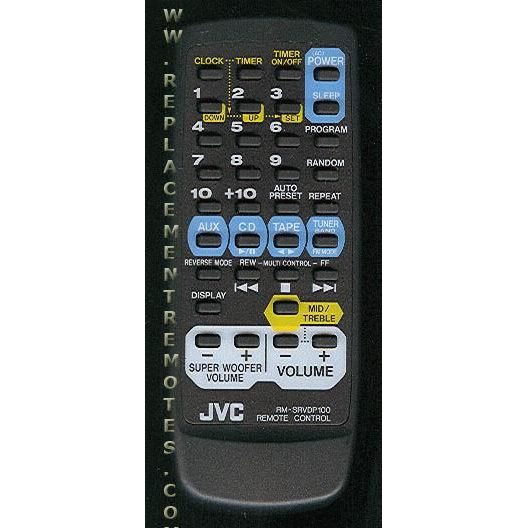 JVC RMSRVDP100 Audio Remote Control