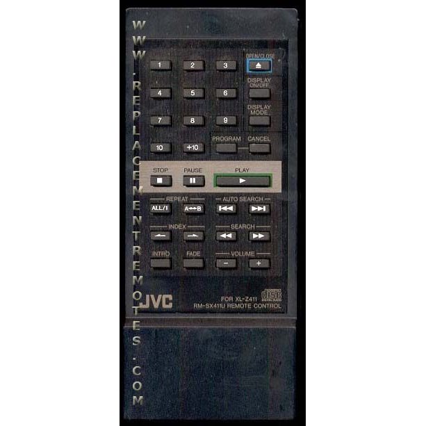 JVC RMSX411U Audio Remote Control