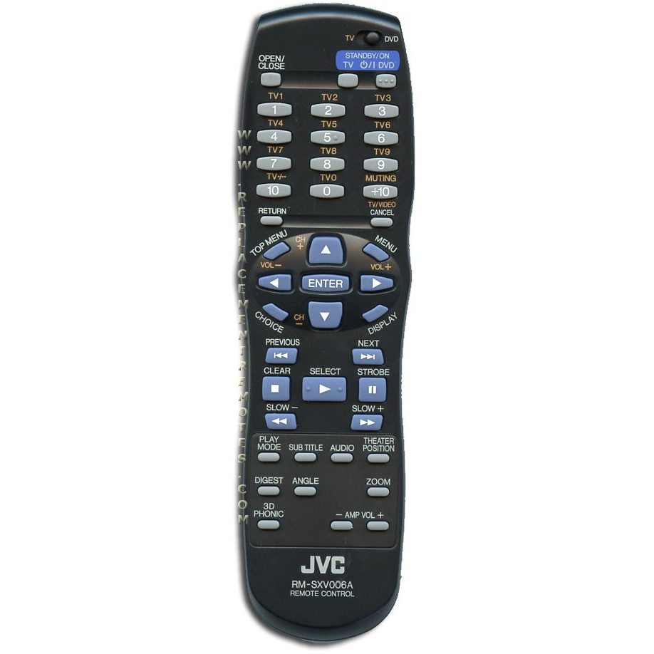 JVC RMSXV006A DVD Remote Control
