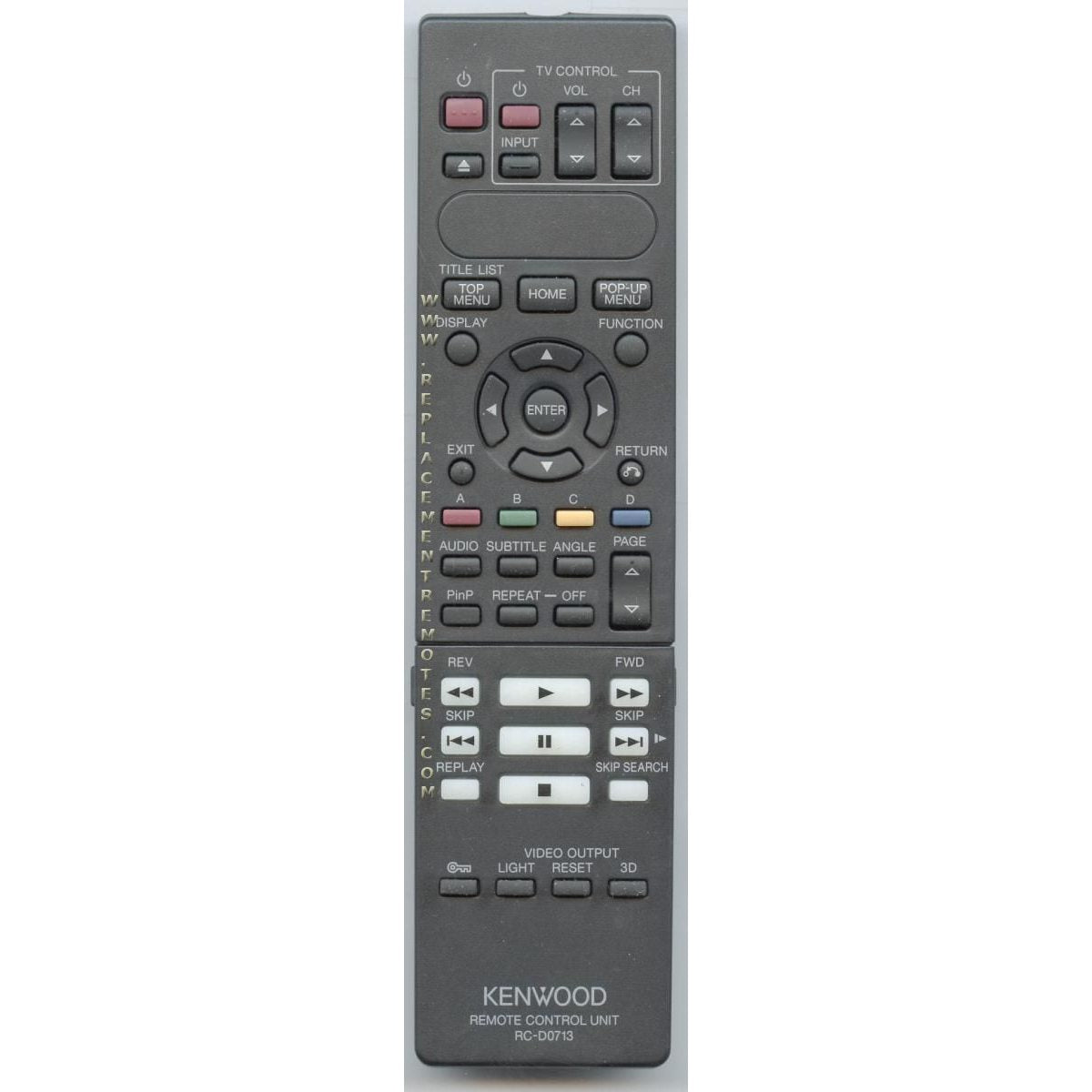 Kenwood Original Remote Control – Fits DNX874S, DNX994S, DNX892
