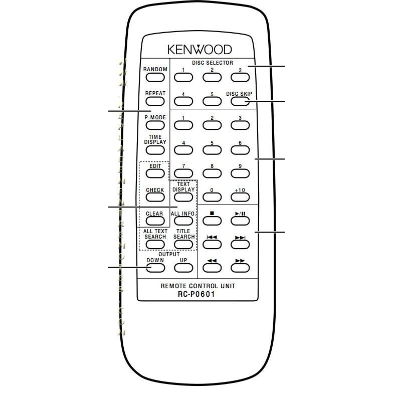 Kenwood RCP0601 Audio Remote Control