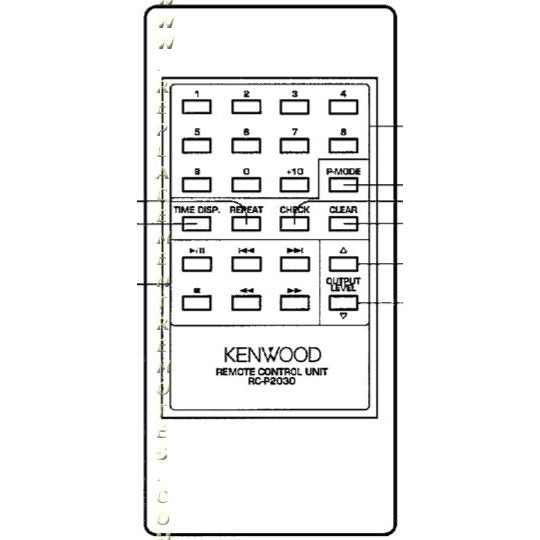 Control remoto de audio Kenwood RCP2030