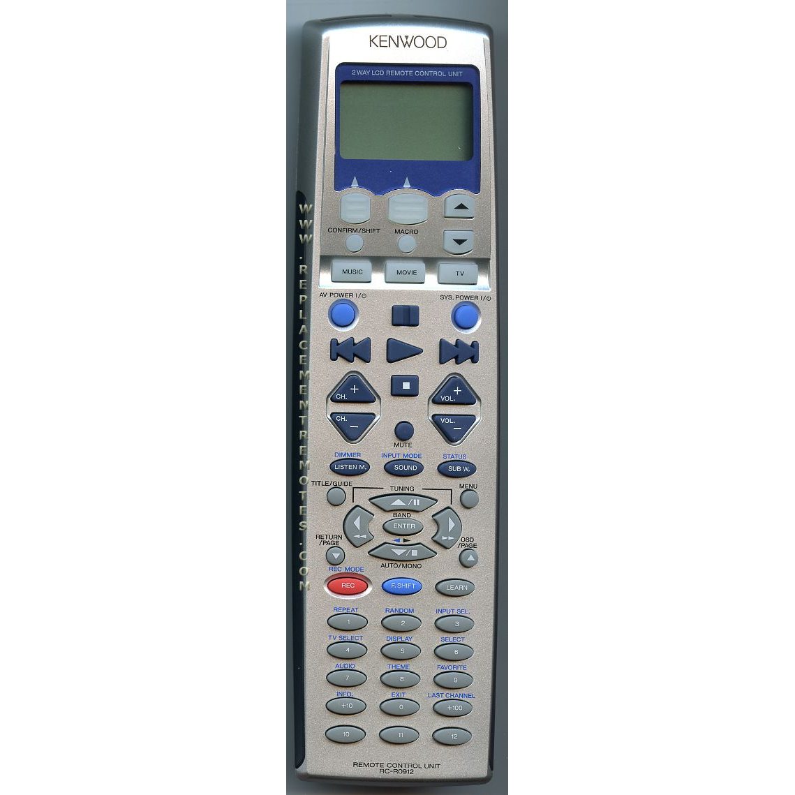Kenwood RCR0912 Audio Remote Control