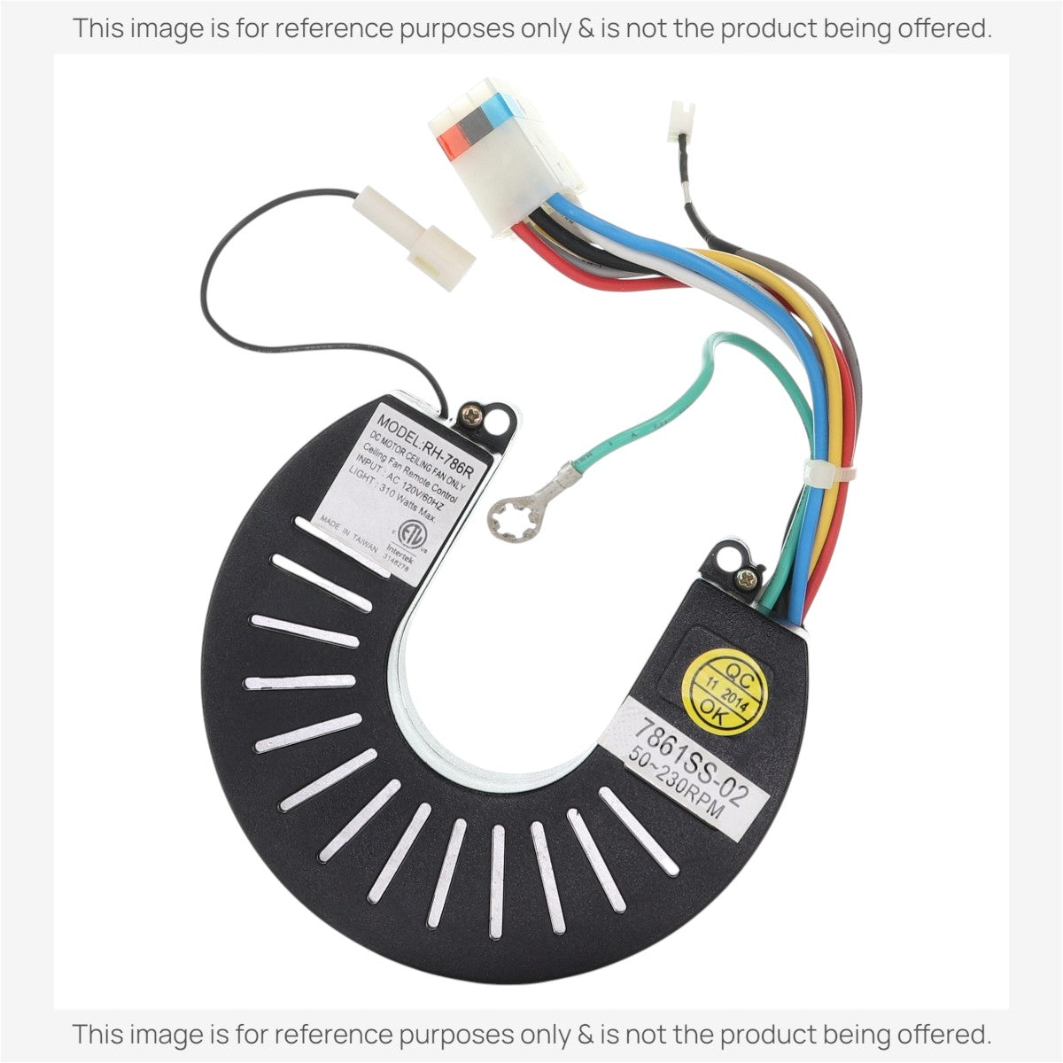 Anderic Substitute for Kichler RH786R Ceiling Fan Receiver | 7861SS-02 - 230RPM [RH786R/RR787T-KIT]