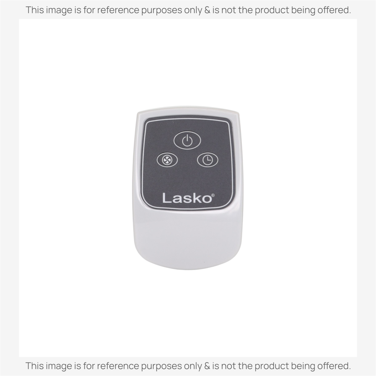 Anderic replacement remote control for Lasko upright fans with power, speed, and timer buttons on a white casing.
