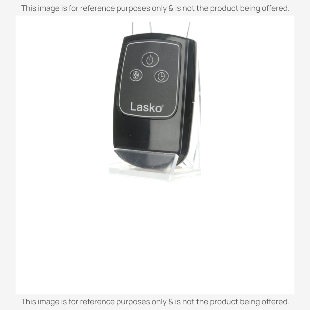 Anderic replacement remote control for Lasko floor fans in black with power, speed, and timer buttons.