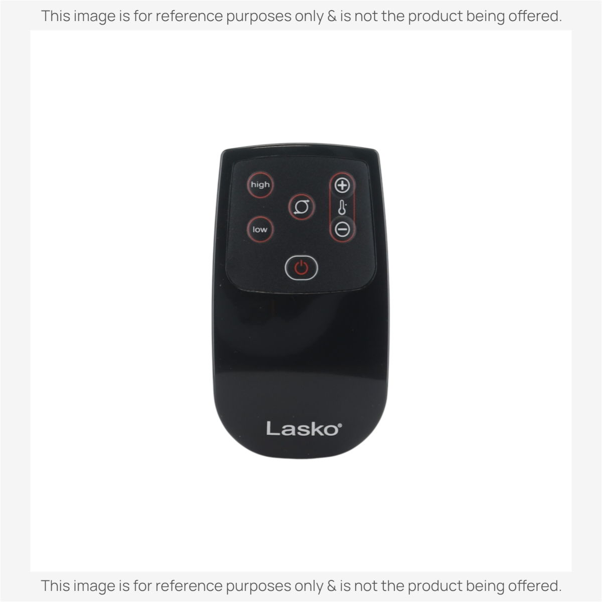 Anderic replacement remote control for Lasko space heaters featuring black plastic casing and intuitive button layout