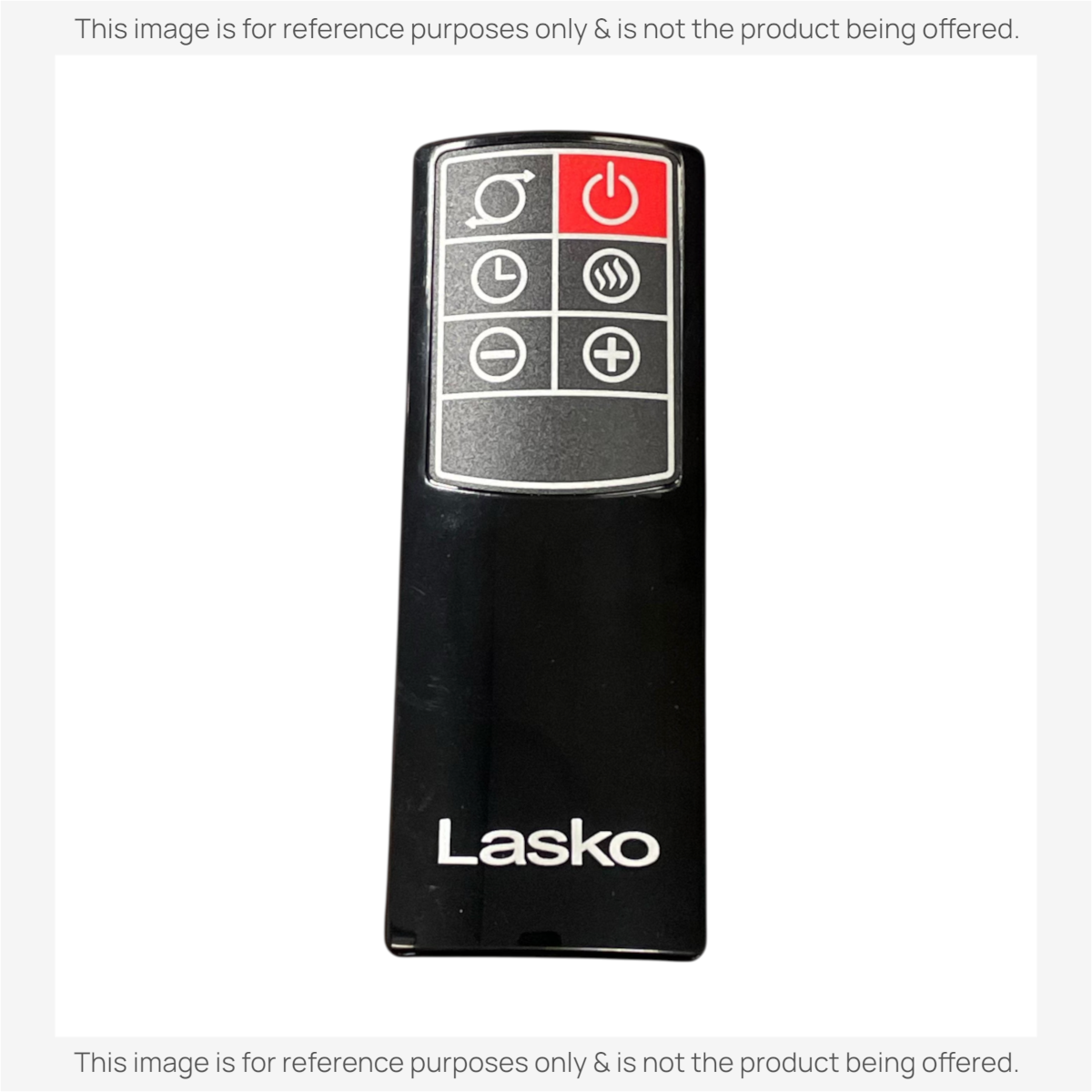 Anderic replacement remote control for Lasko ceramic tower heaters featuring power, heat, and oscillation buttons.