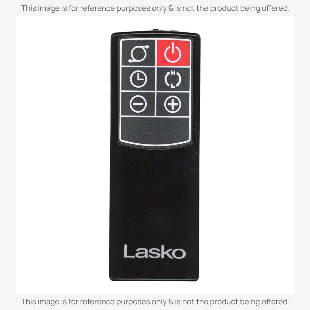Anderic replacement remote control for Lasko space heaters featuring a black rectangular design with six buttons.