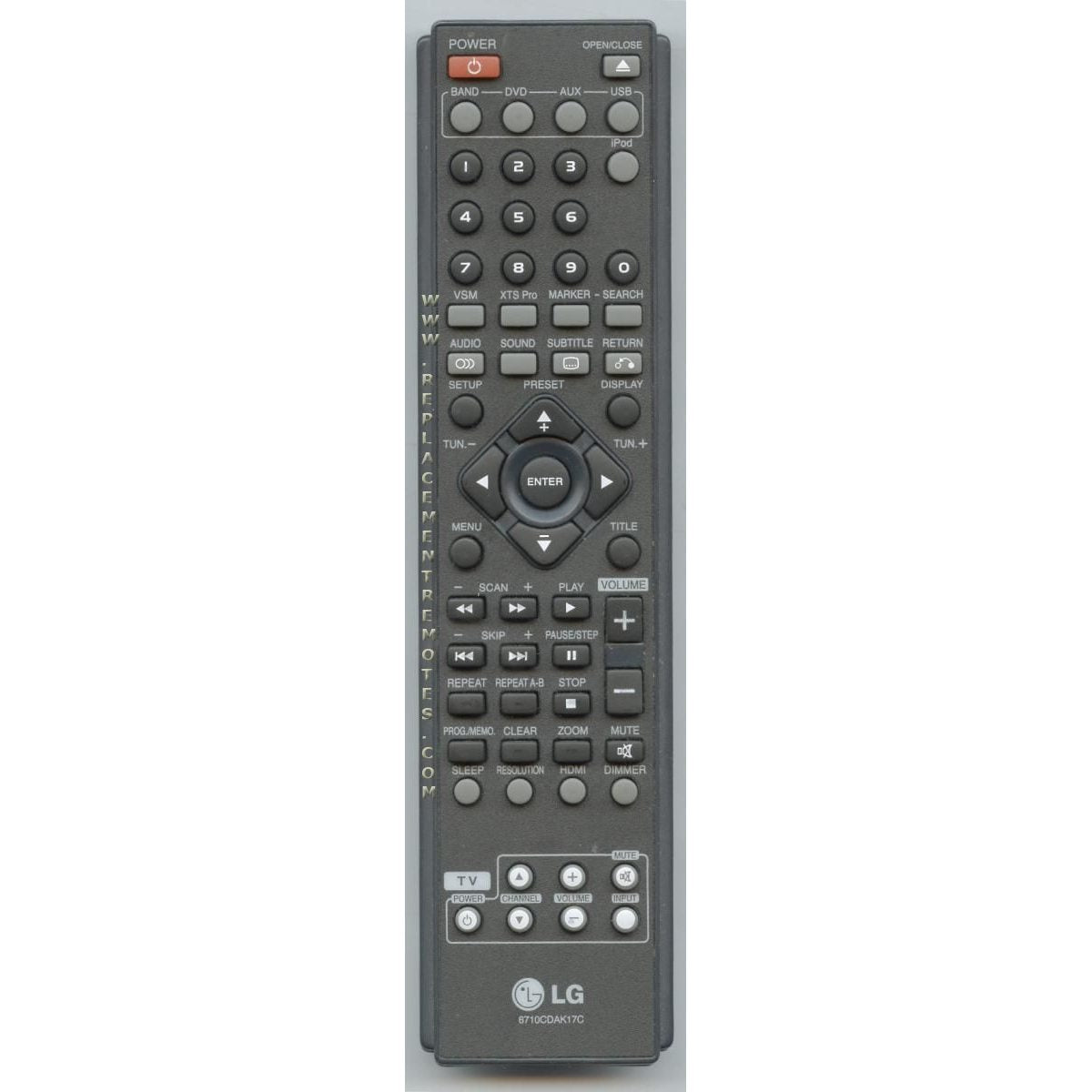 LG 6710CDAK17C Home Theater Remote Control