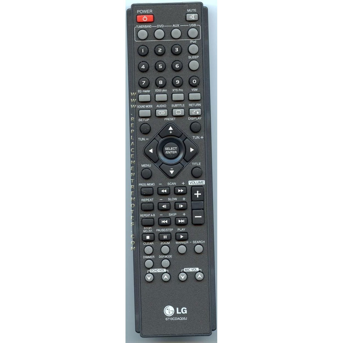 Control remoto de DVD LG 6710CDAQ05J