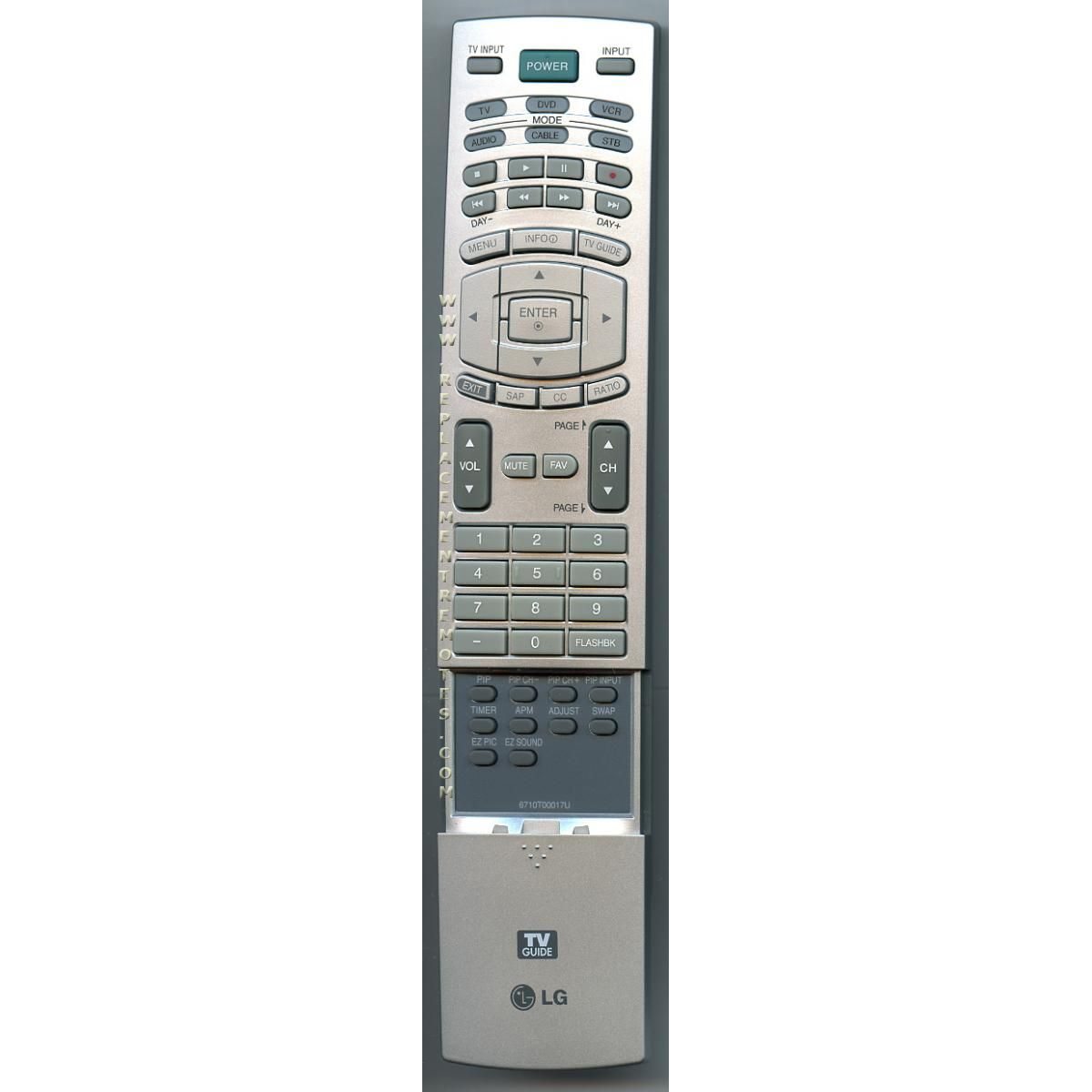LG 6710T00017U TV Remote Control