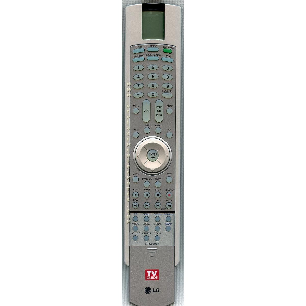 Control remoto del televisor LG 6710V00116Y