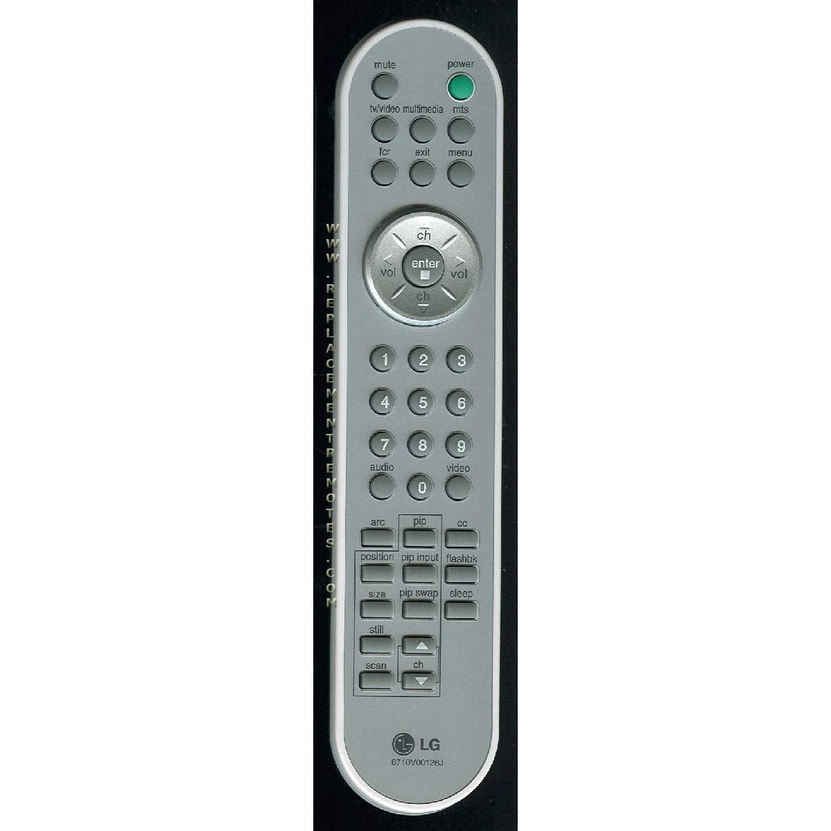 LG 6710V00126J TV Remote Control