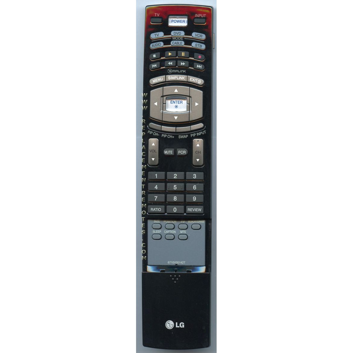 LG 6710V00142T TV Remote Control