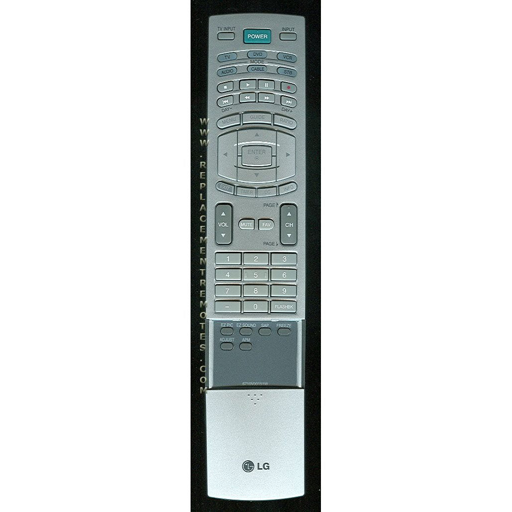 LG 6710V00151W TV Remote Control