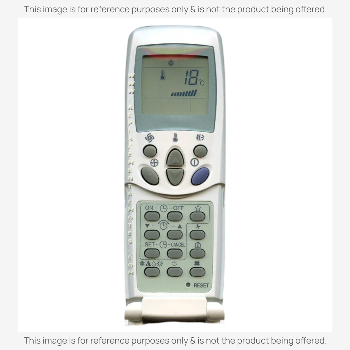 Anderic replacement remote control for LG air conditioners featuring a backlit LCD screen and numeric keypad