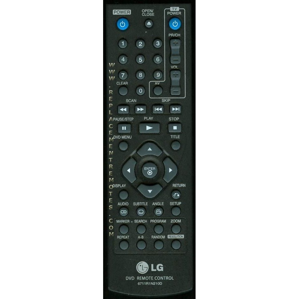 Control remoto de DVD LG 6711R1N210D