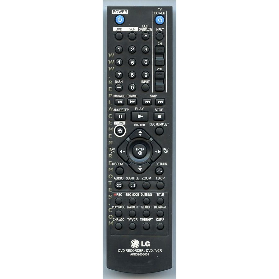 LG AKB32606601 DVD/VCR Remote Control