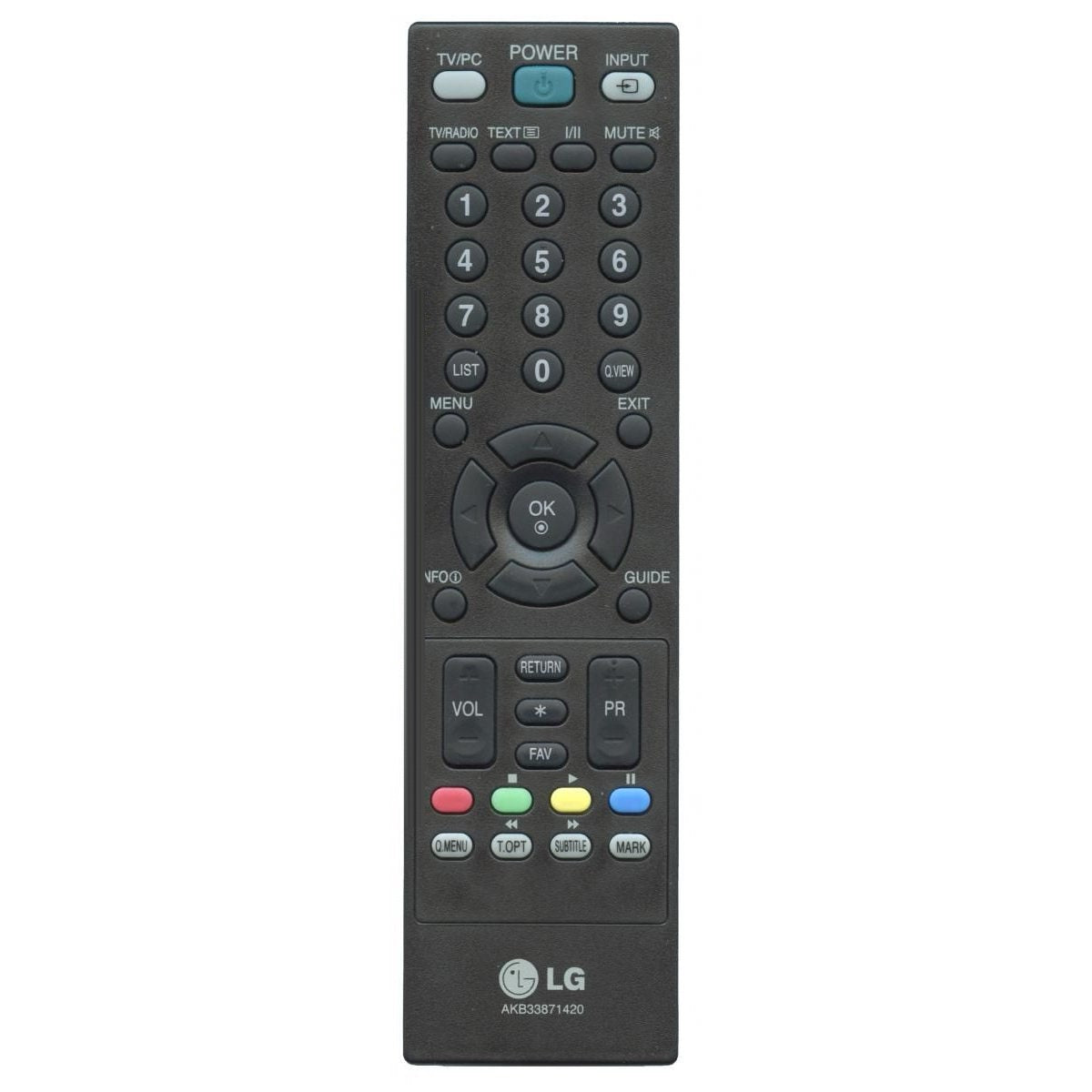 LG AKB33871420 TV Remote Control