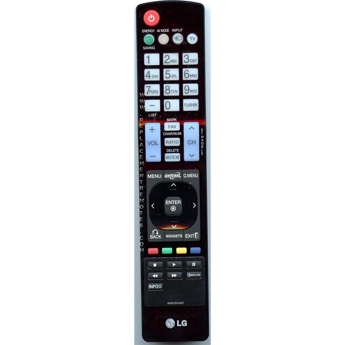 LG AKB72914207 TV Remote Control