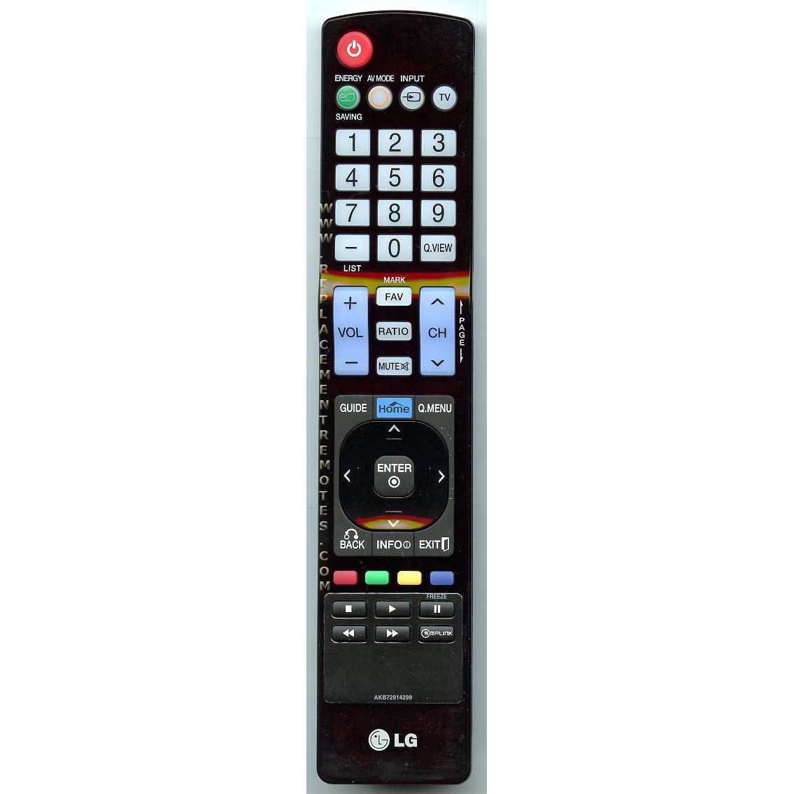 Télécommande pour téléviseur LG AKB72914299