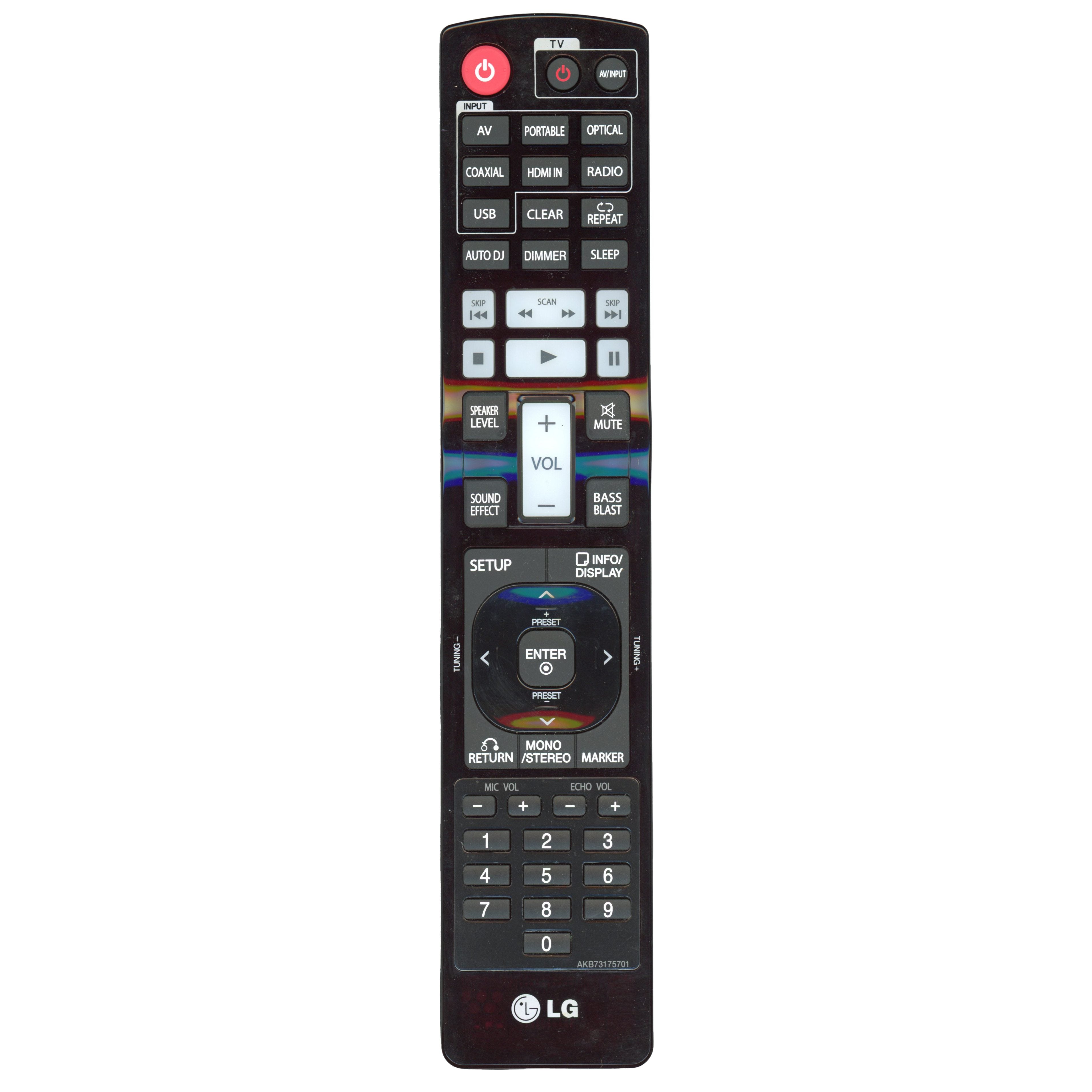 Télécommande audio LG AKB73175701