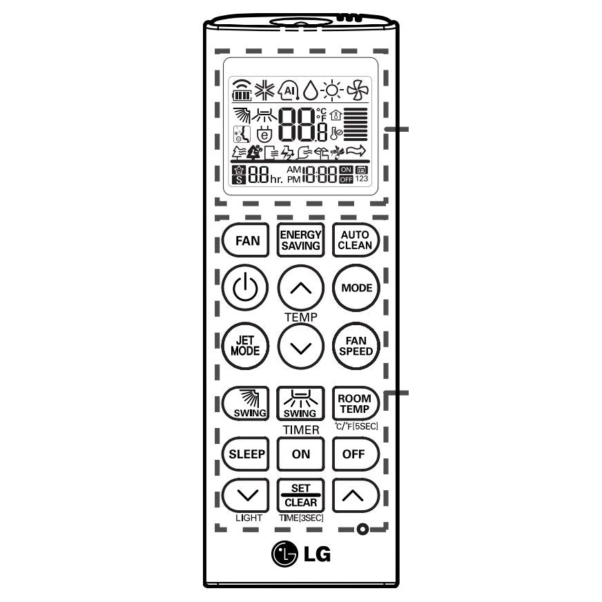 LG AKB73456121 Air Conditioner Remote Control