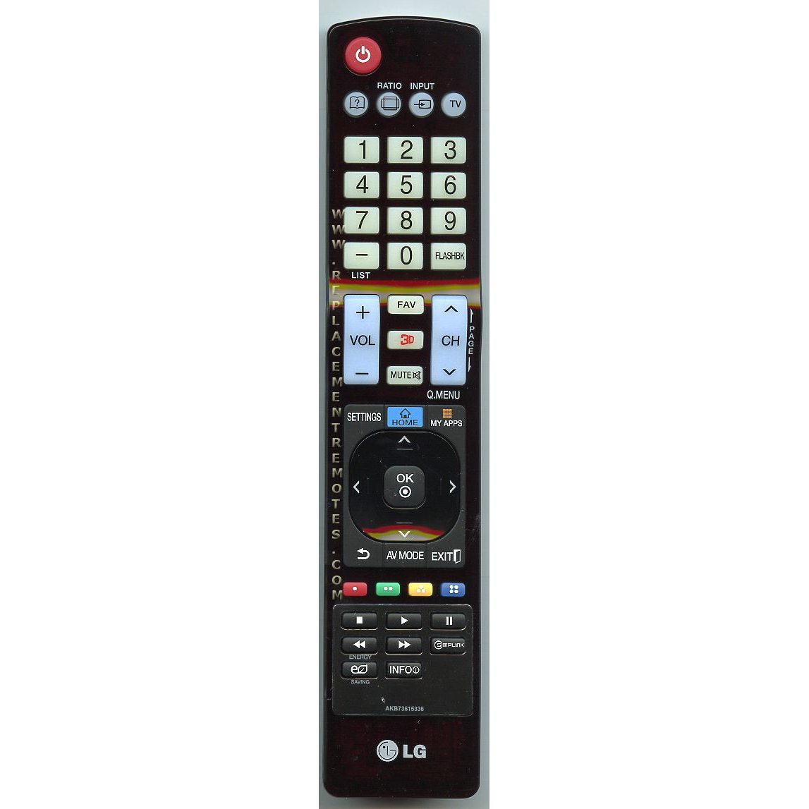 Télécommande pour téléviseur LG AKB73615336