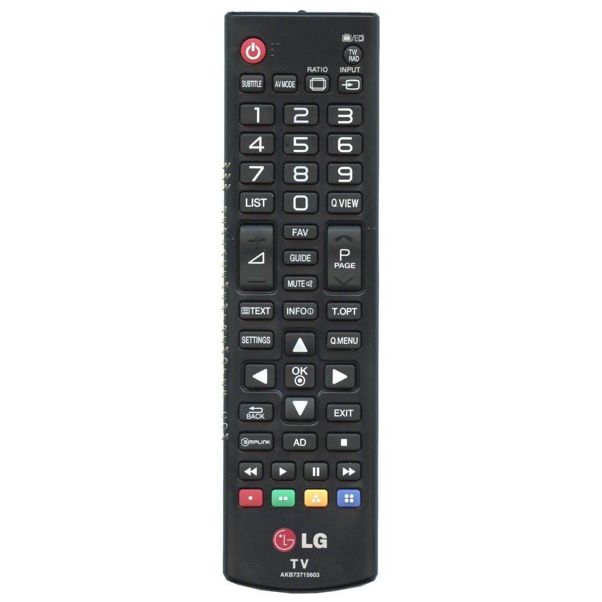 Control remoto para televisor LG AKB73715603