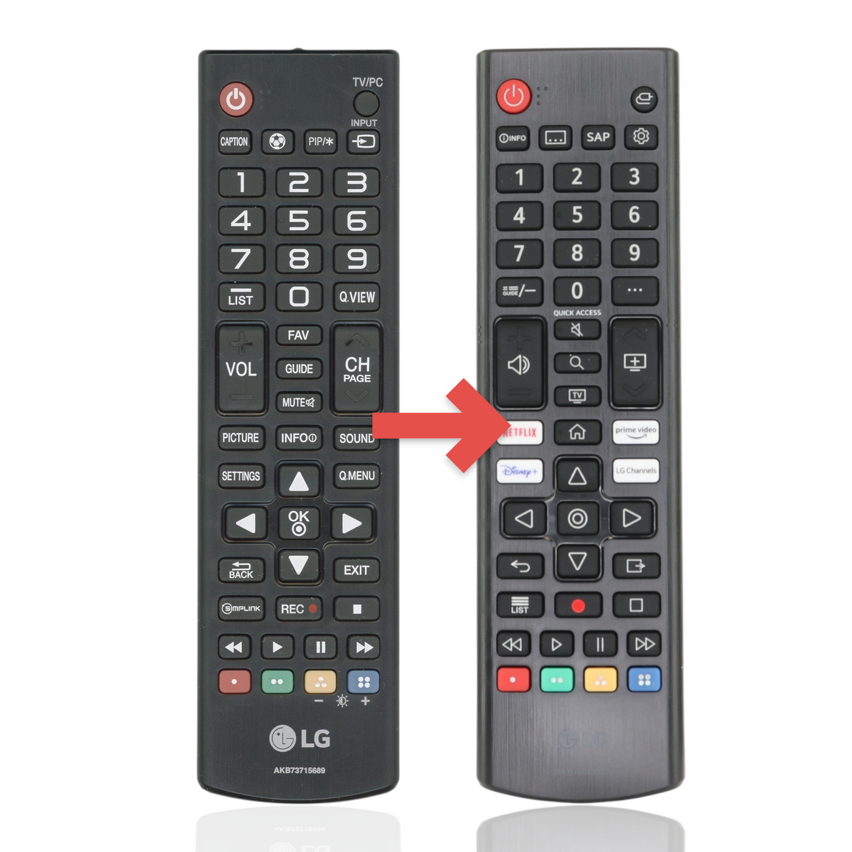 Anderic replacement infrared remote control for LG Smart TVs with standard navigation and menu buttons.