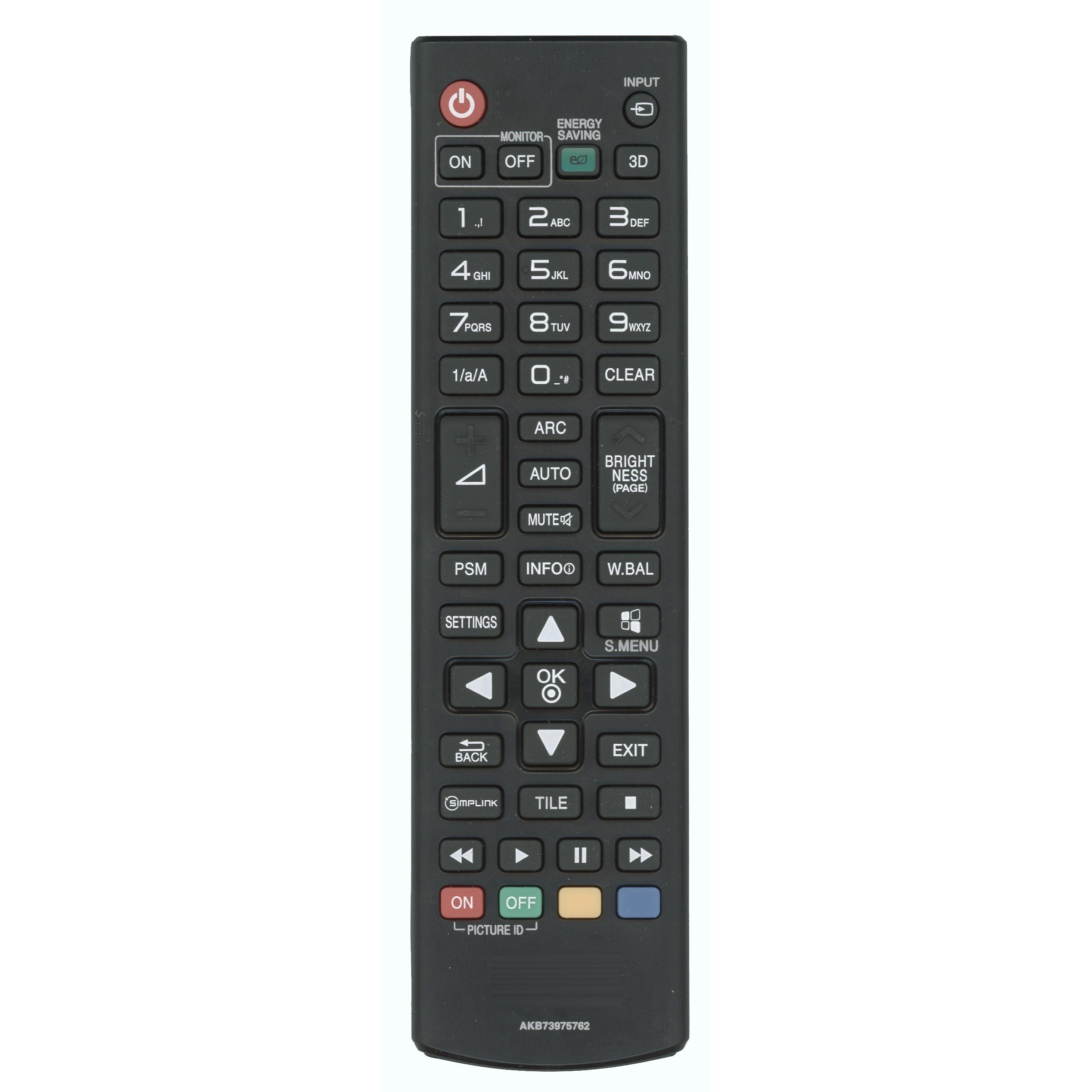 LG AKB72913118 Monitor Remote Control - For 43UD79, 43UD79B, 43UD79T