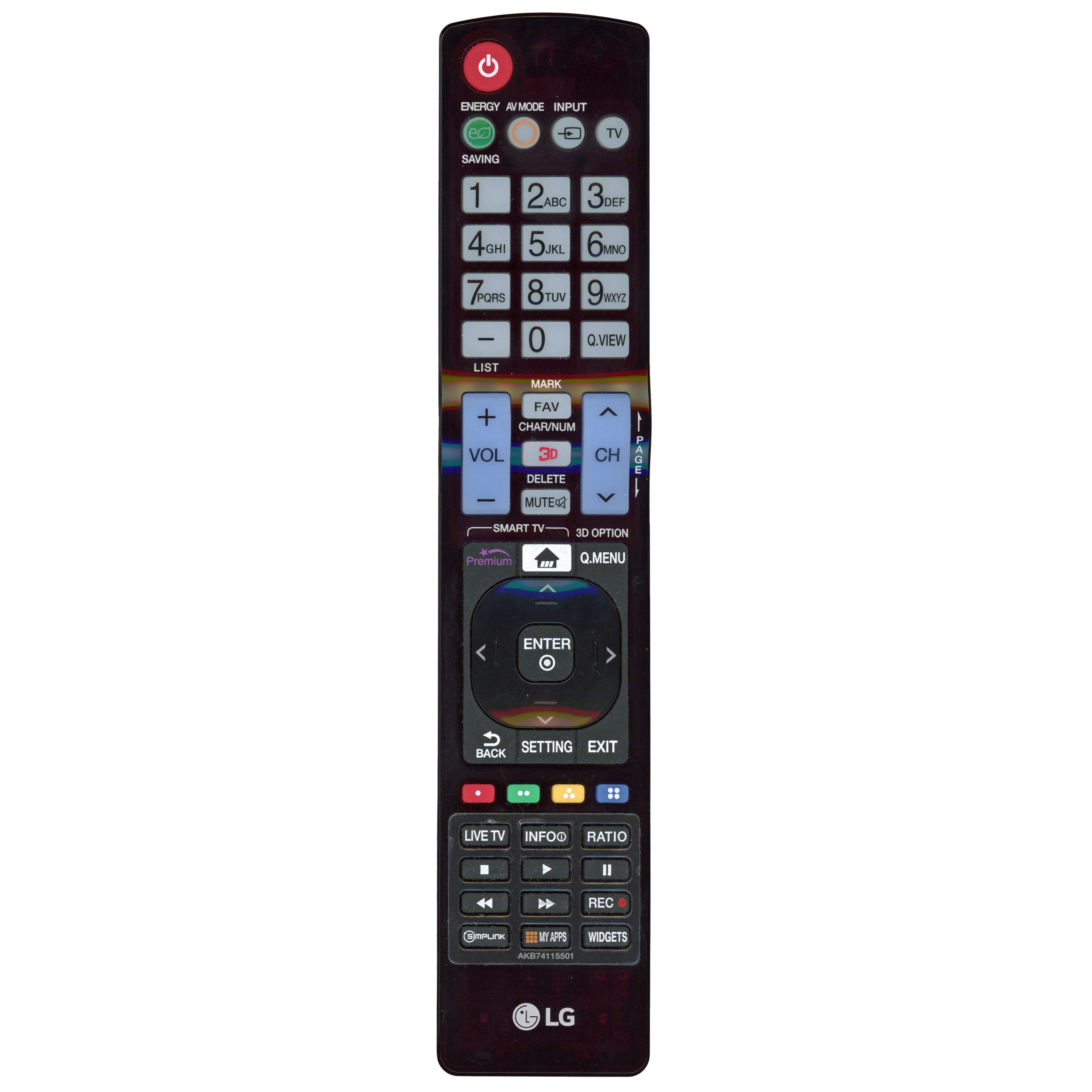 Télécommande principale pour téléviseur LG AKB74115501