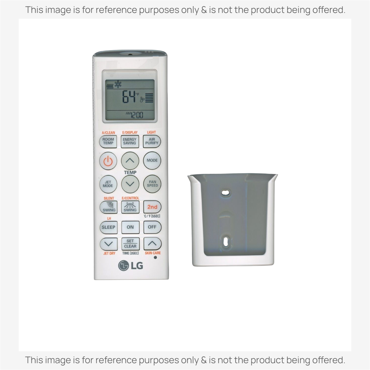 Anderic replacement remote control for LG air conditioners with backlit LCD screen and wall mount bracket