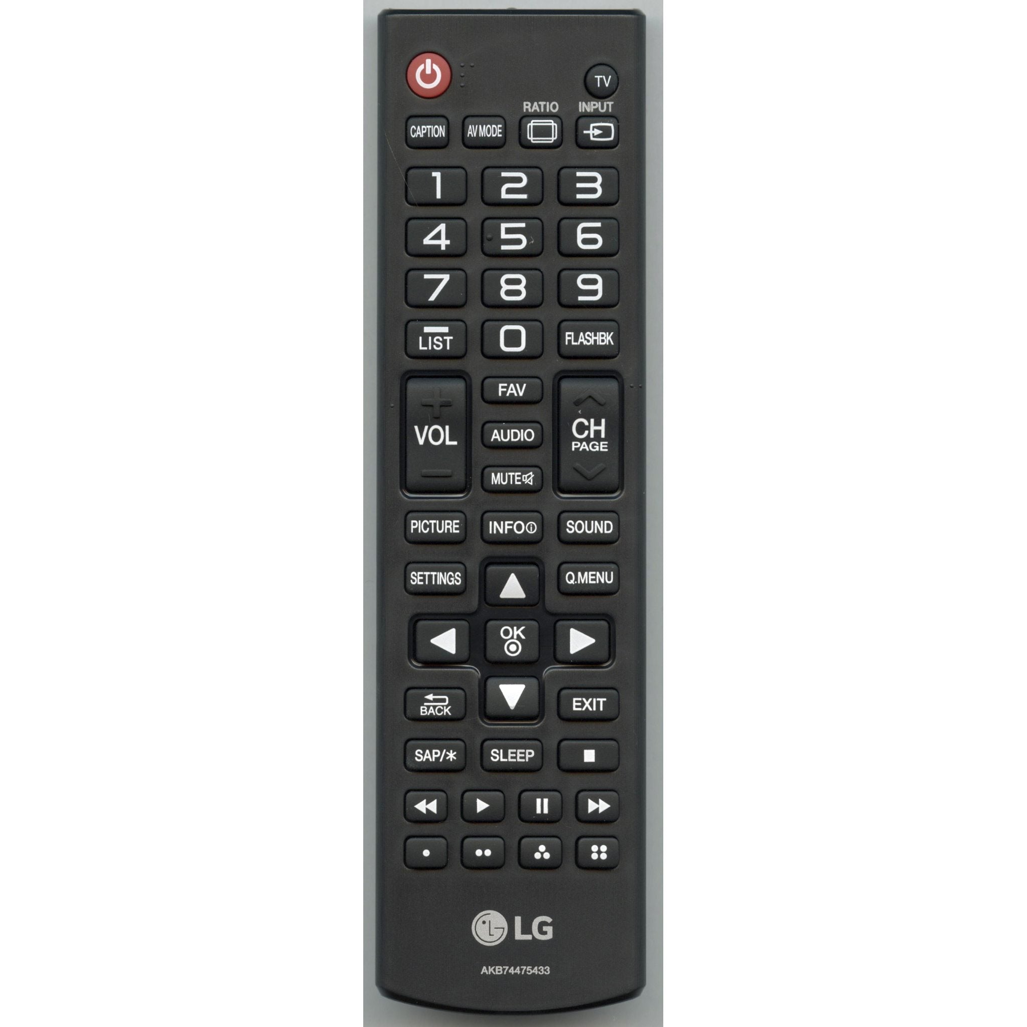 LG AKB74475433 TV Remote Control