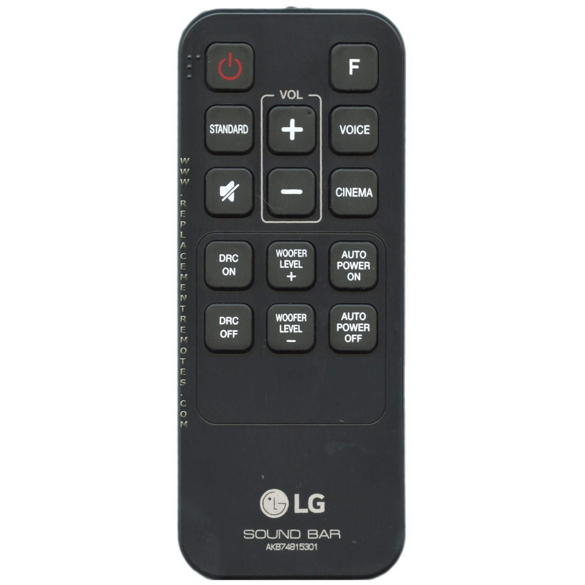 Control remoto para barra de sonido LG AKB74815301