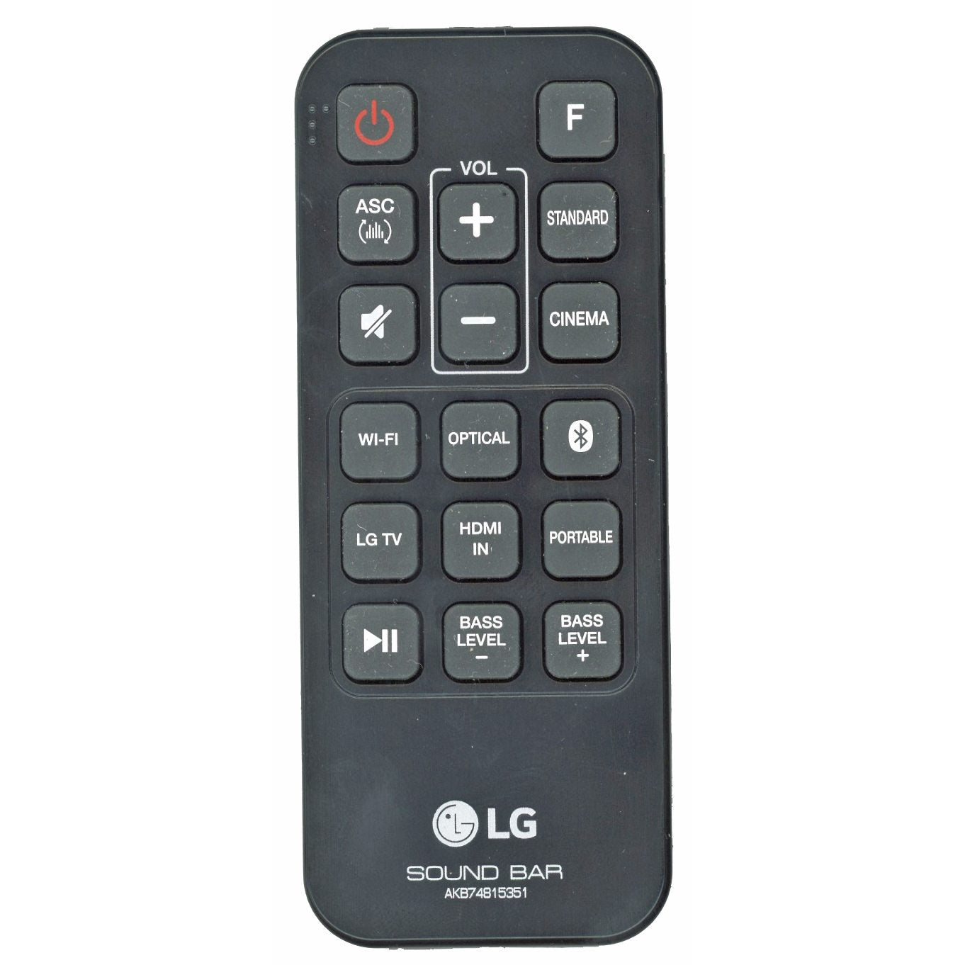 Control remoto para barra de sonido LG AKB74815351