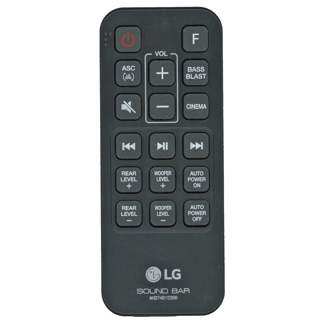 Control remoto de la barra de sonido LG AKB74815396