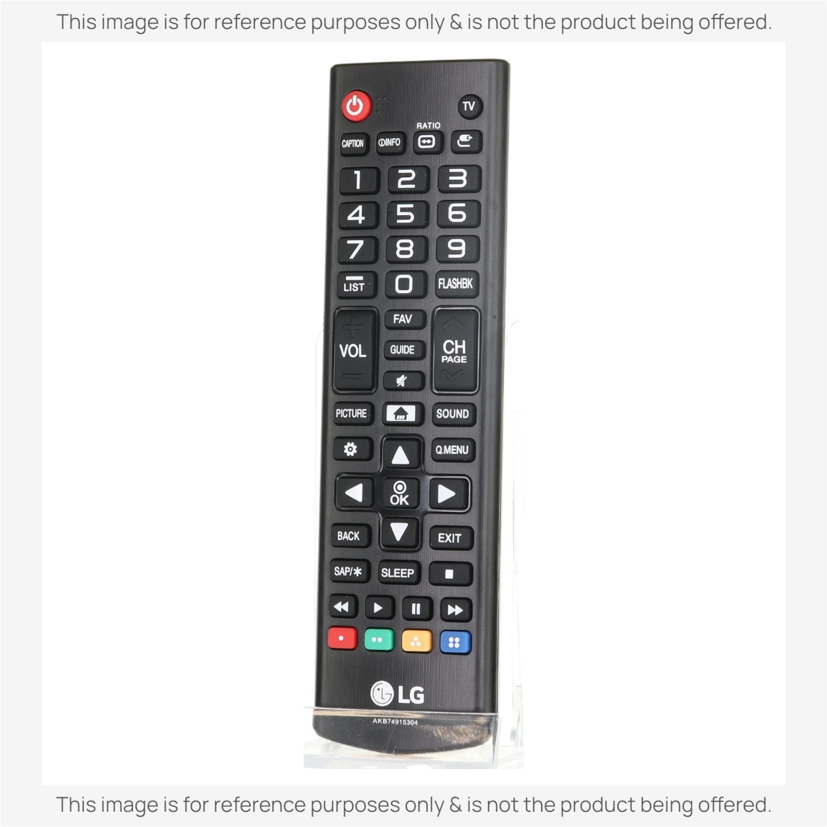 Anderic replacement infrared remote control for LG Smart TVs with dedicated streaming service shortcut buttons.