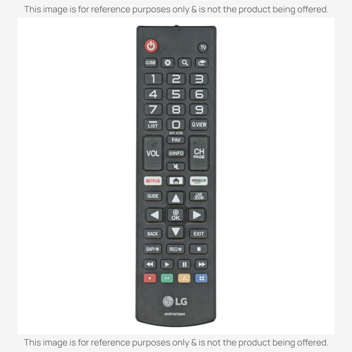 Anderic replacement remote control for LG Smart TVs featuring Netflix and Prime Video buttons on a black plastic body.