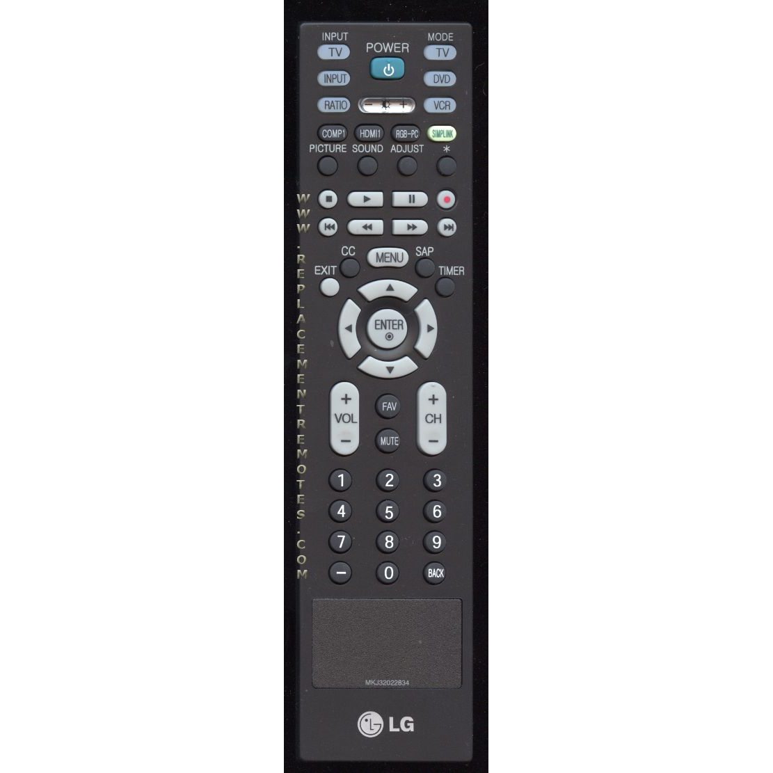 LG MKJ32022834 TV Remote Control