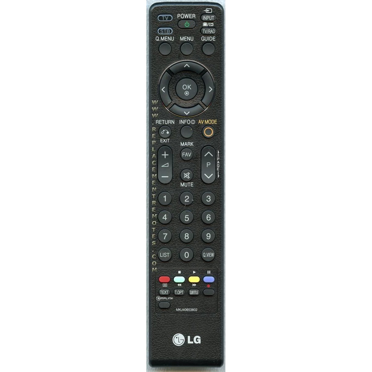 LG MKJ40653802 TV Remote Control