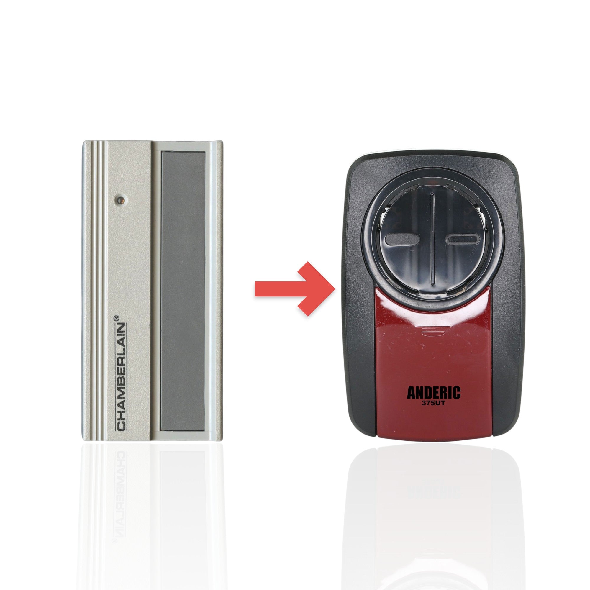 Anderic Substitute for LiftMaster 300MC Garage Door Opener 10 dip switch 300mhz Garage Door Opener Remote Control [375UT-2button]