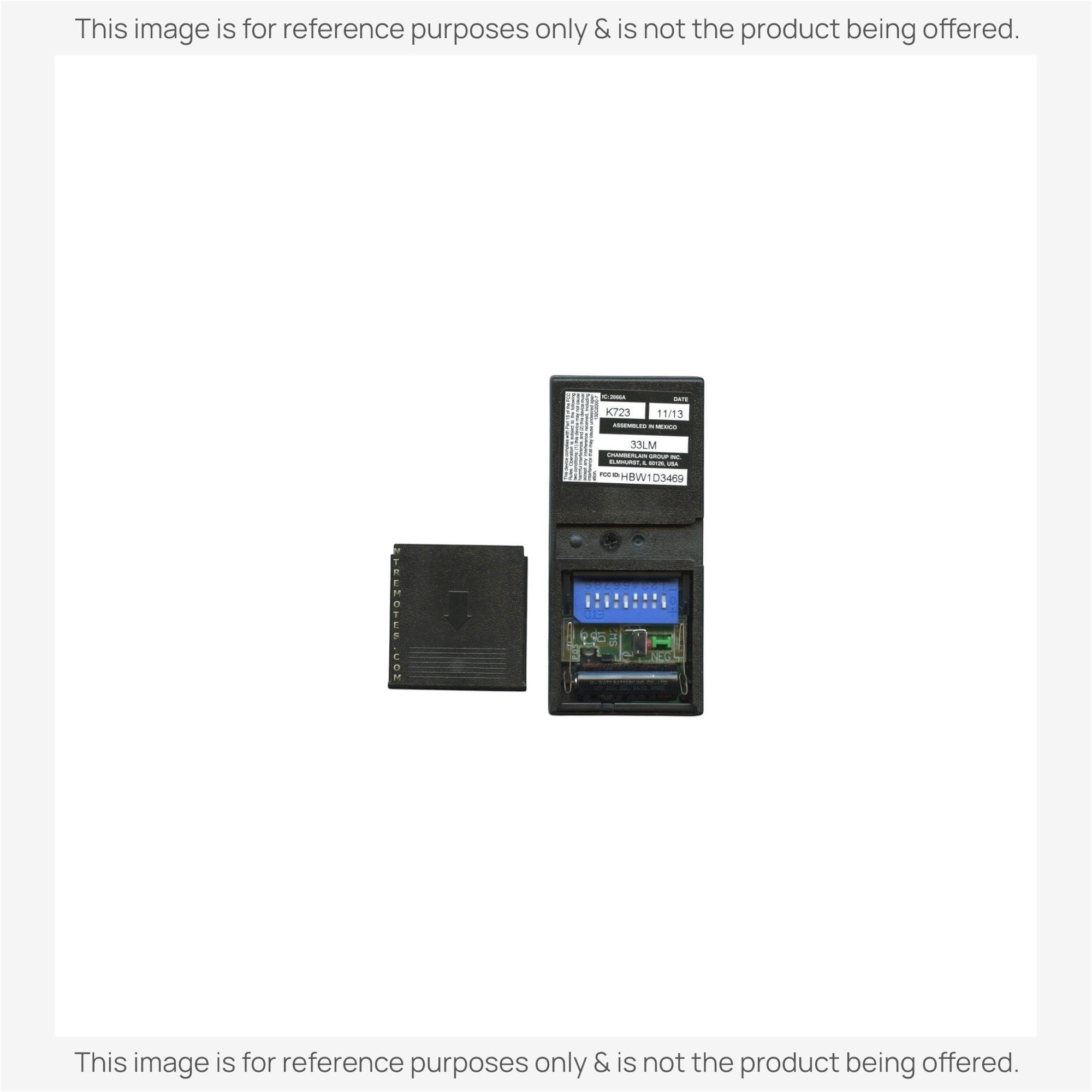 Sustituto de LiftMaster 33LM / 33LMC / 63LM / 63LMC Mando a distancia de 3 botones de visera para abrir puertas de garaje de 390mhz [375UT-3botones]
