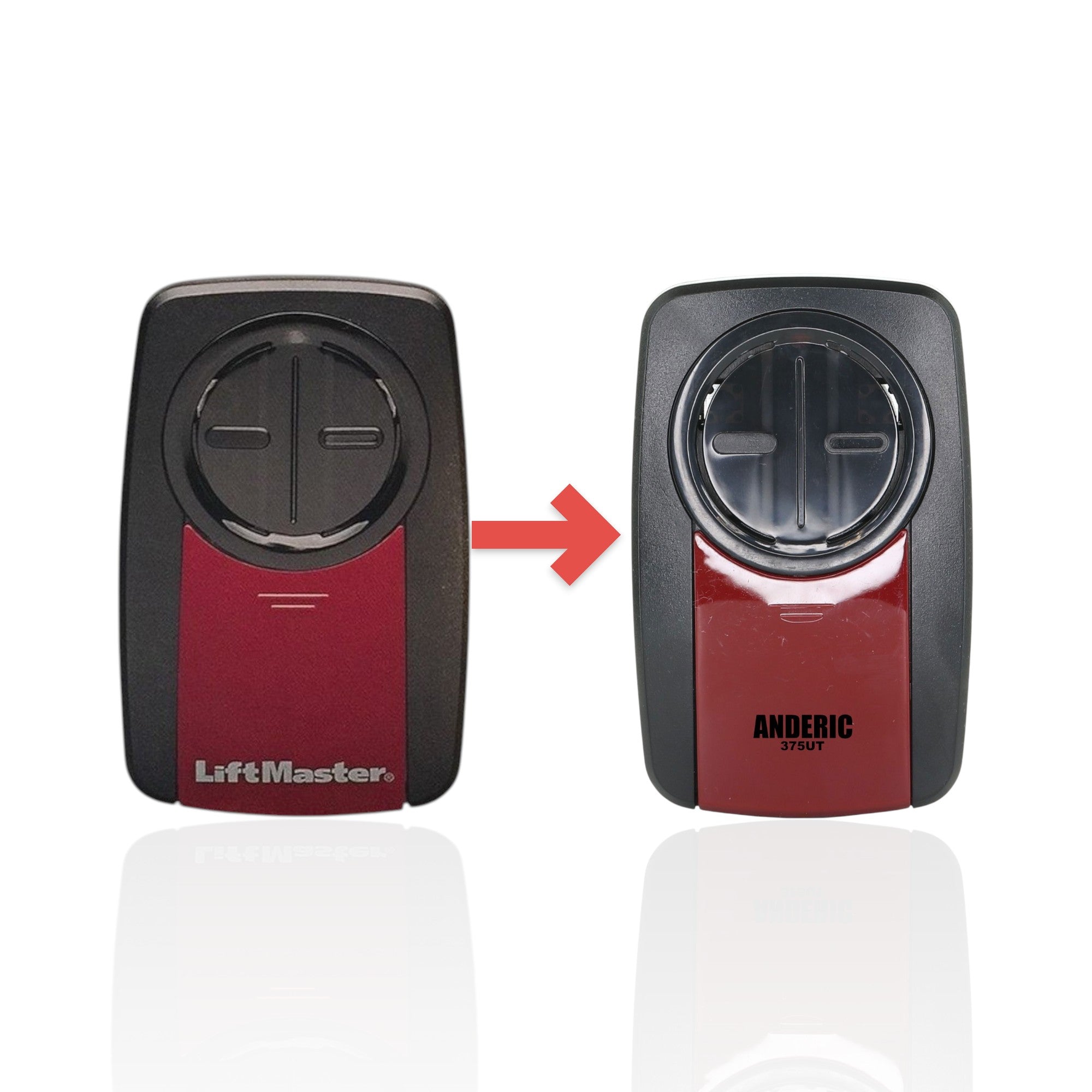 Anderic Substitute for LiftMaster 375UT Universal Garage Door Opener Remote Control [375UT-2button]